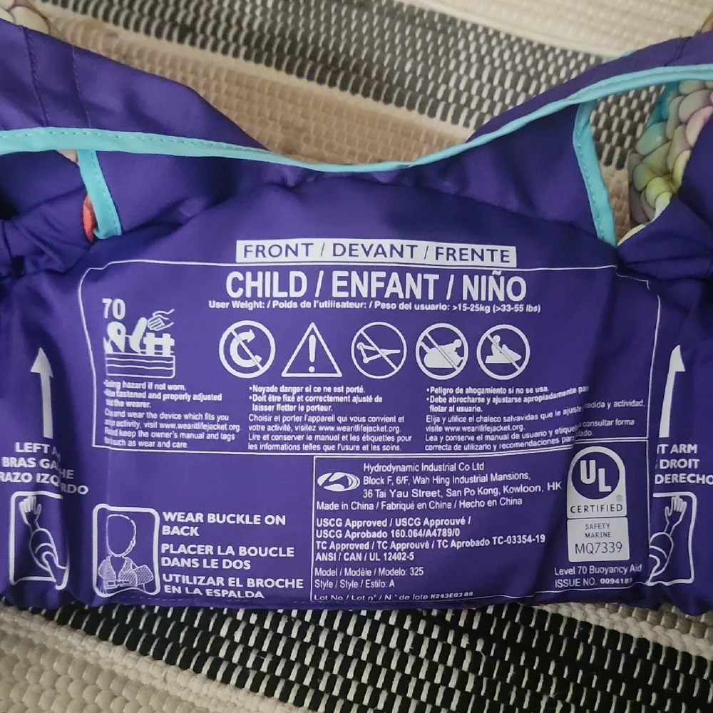 Speedo Rainbow Mermaid Kids Swim Vest